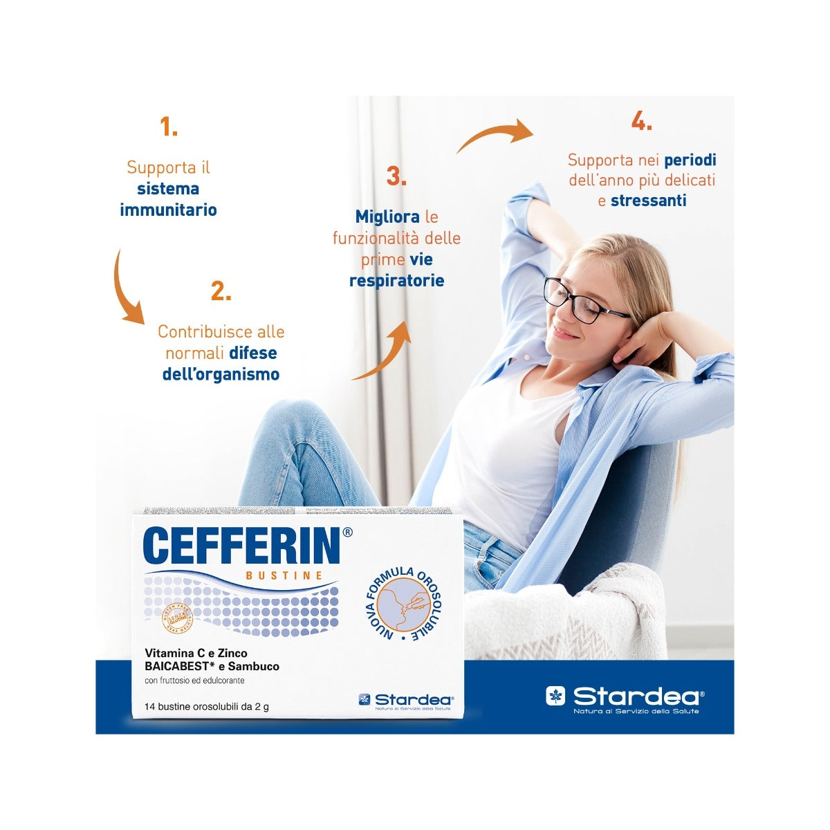 Stardea Cefferin per le difese immunitarie 14 bustine orosolubili-5