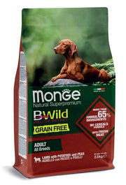 Monge Grain Free All Breeds Adult Cibo Secco Agnello Con Patate E Piselli Per Gatti Adulti Sacco 2,5kg-1