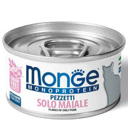 Monge Monoprotein Pezzetti Solo Maiale Cibo Umido Per Gatti Adulti 80g-2