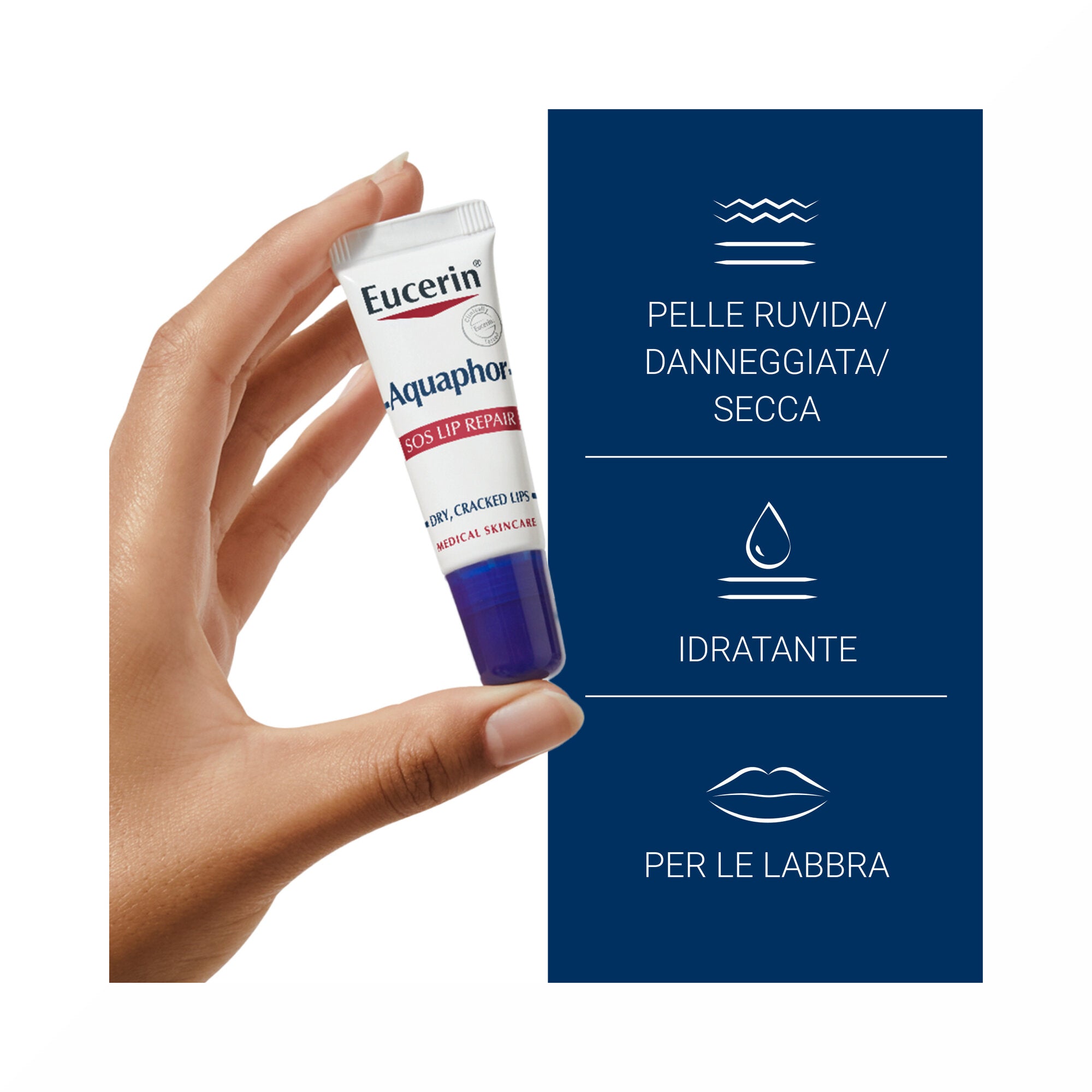 Eucerin Aquaphor SOS Riparatore Labbra 10ml-3