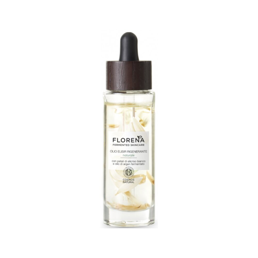 Florena Olio Elisir Viso Rigenerante Naturale con petali di Elicriso bianco 30ml-4