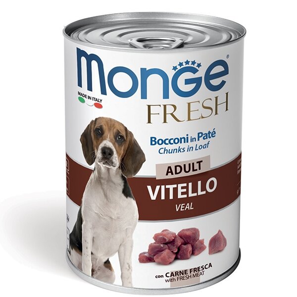 Monge Fresh Adult Vitello Cibo Umido per Cani Adulti 400g-2