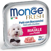 Monge Fresh Paté Bocconcini Con Maiale Cibo Umido Per Cani Adulti 100g-2
