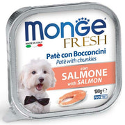 Monge Fresh Paté Bocconcini Con Salmone Cibo Umido Per Cani Adulti 100g-2