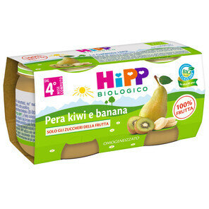 Hipp Bio Omogeneizzato Pera, Banana e Kiwi 2x80g-2