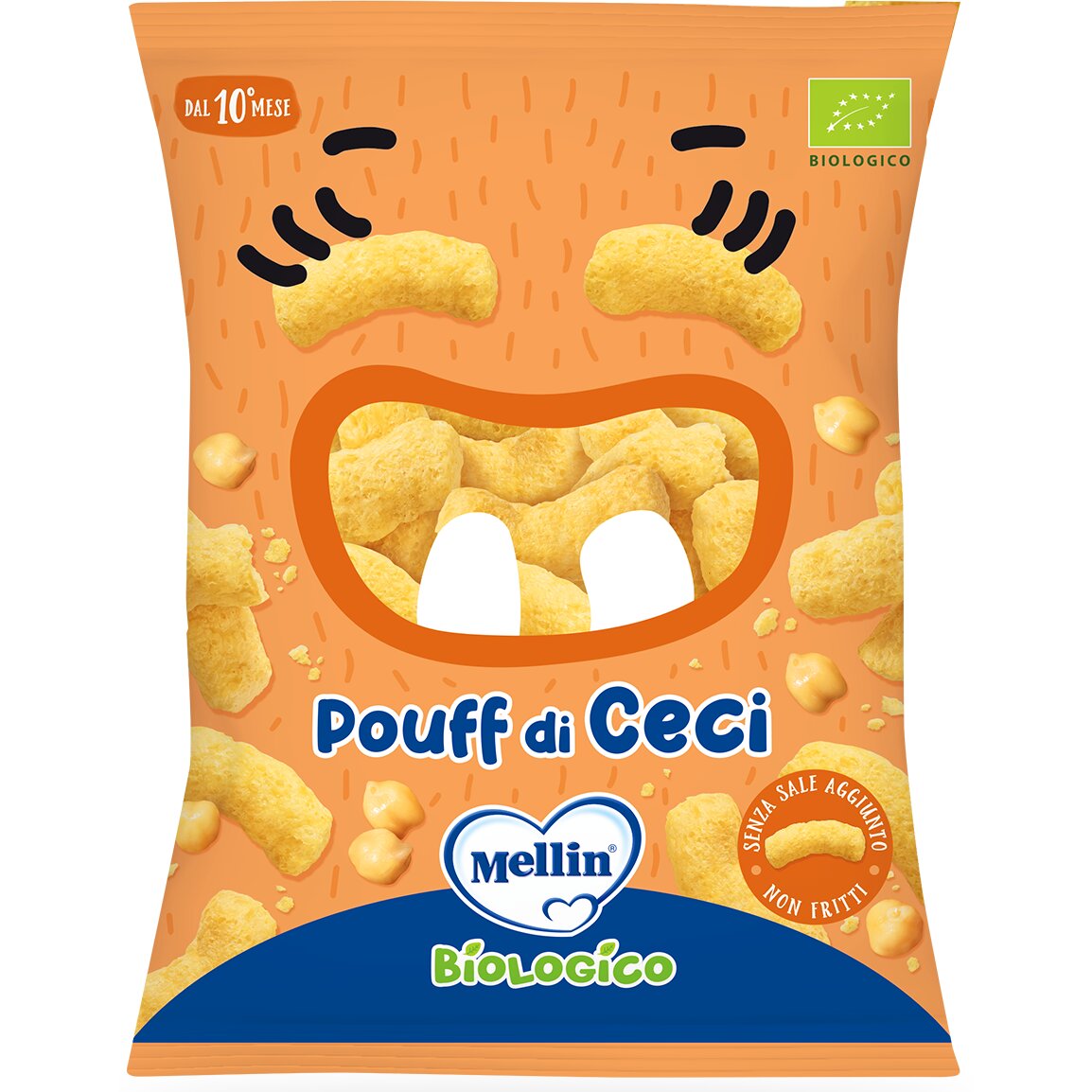 Mellin Snack Bio Pouff Di Ceci 20g-2