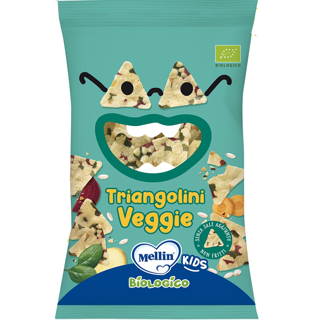 Mellin Snack Bio Triangolini Veggie 30g-2