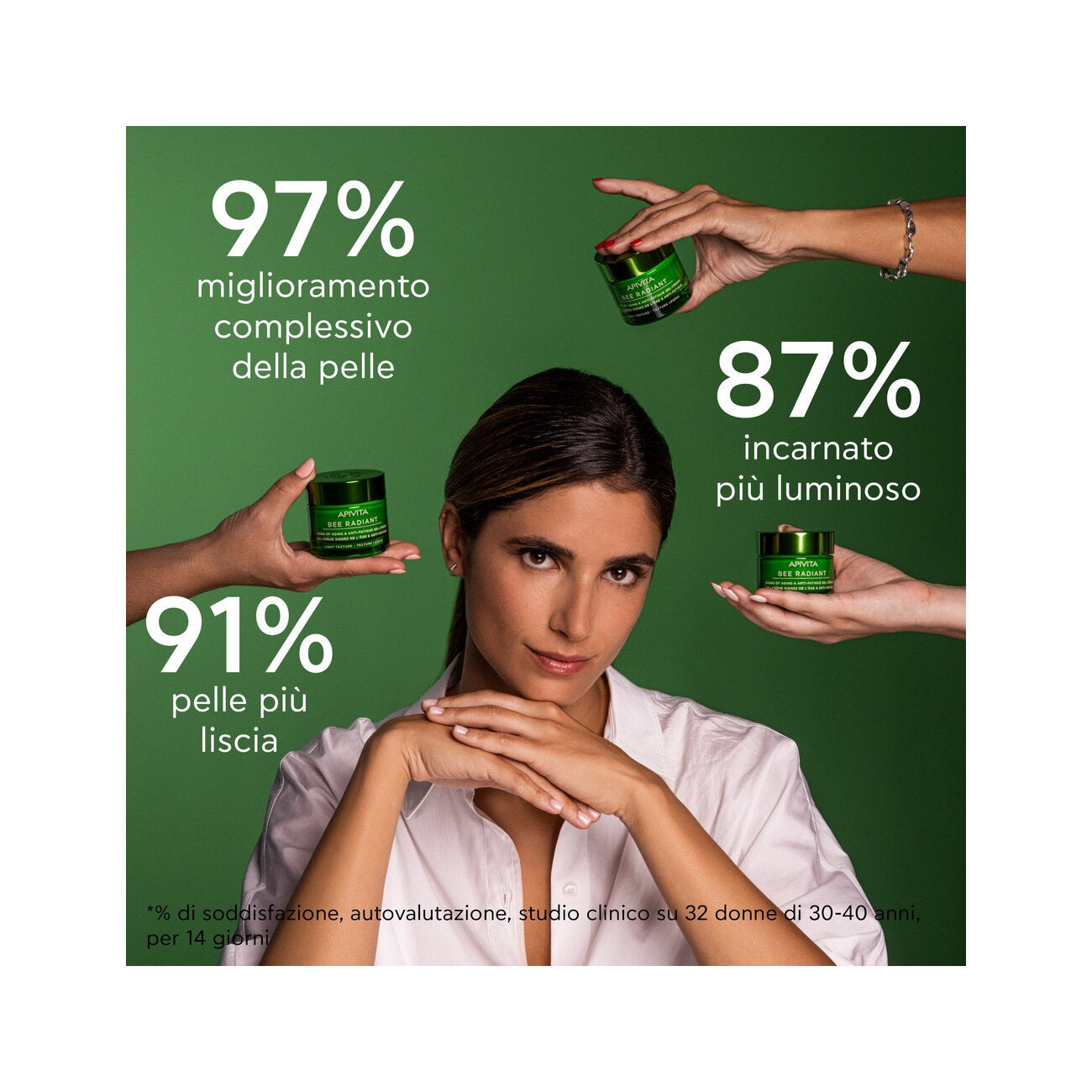 Apivita Bee Radiant Crema Gel Anti-Fatica Peony Light 50ml-4