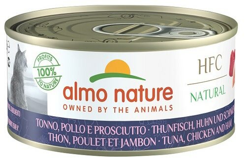 Almo Nature HFC Natural Cibo Umido Tonno, Pollo E Prosciutto Per Gatti Adulti Scatoletta 150g-2