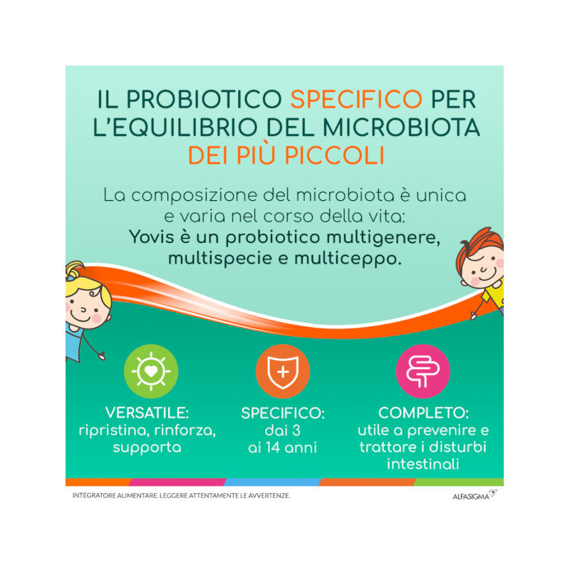 Yovis Bambini miliardi di fermenti lattici e vitamine del gruppo B 10 flaconcini-11