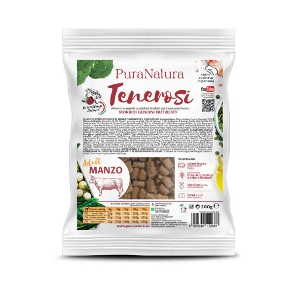 PuraNatura Tenerosi Manzo Cibo Secco Cani Adulti Sacco 200g-2