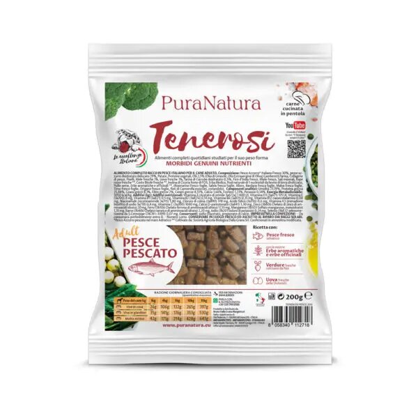 PuraNatura Tenerosi Pesce Cibo Secco Cani Adulti Sacco 200g-2