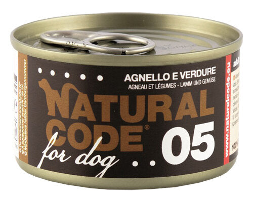 Natural Code 05 Agnello E Verdure Cani Adulti Lattina 90g-1