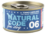 Natural Code 06 Tonno E Merluzzo Cani Adulti Lattina 90g-1