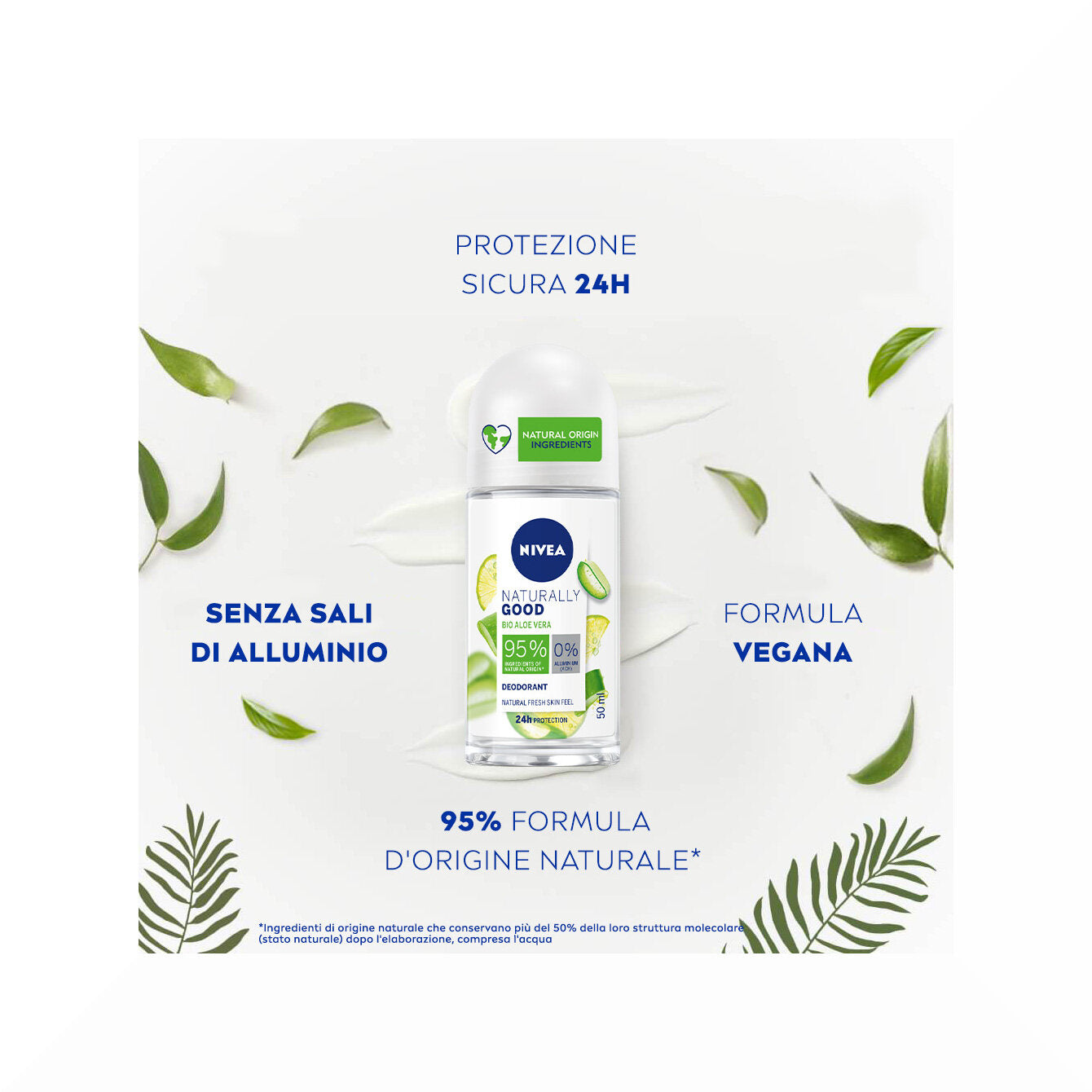 Nivea Naturally Good Aloe Vera Deodorante Roll On 50ml Deodorante Con Aloe Vera Bio 0% Alluminio-3