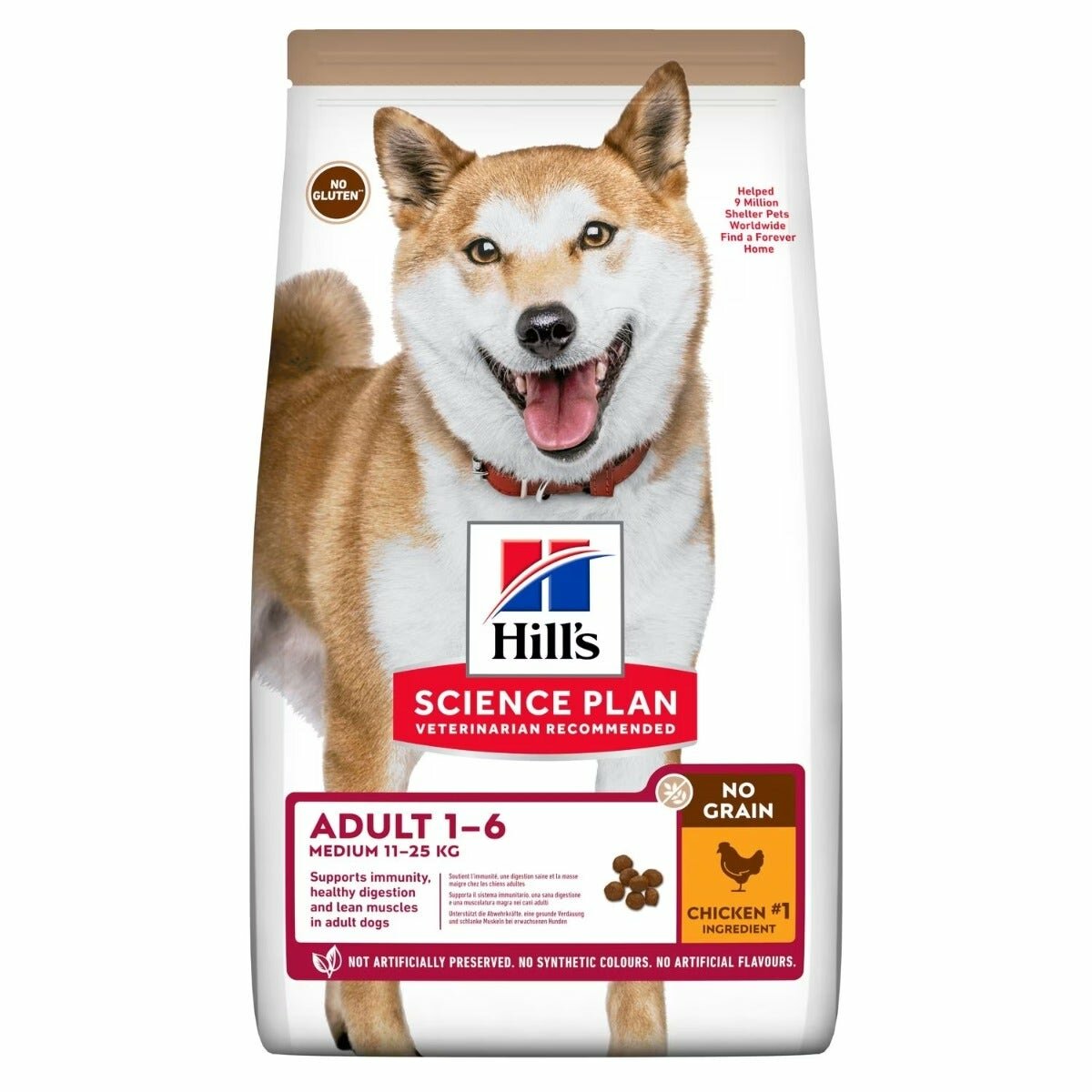 Hill's Science Plan No Grain Medium Adult Ipoallergenico Cibo Secco Con Pollo Cani Adulti Taglia Med-2