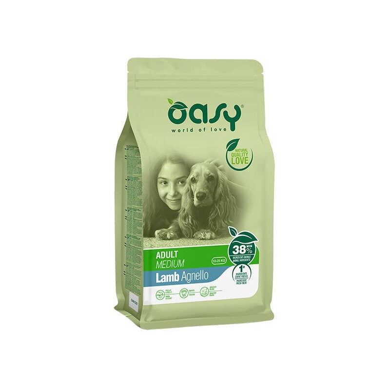 Oasy Adult Medium Con Agnello Per Cani Adulti 12kg-1