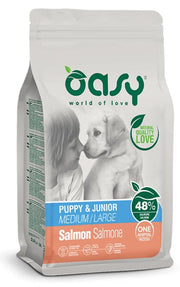 Oasy Dry Monoproteico Crocchette Al Salmone Per Cuccioli Taglia Media/Grande Sacco 12kg-2