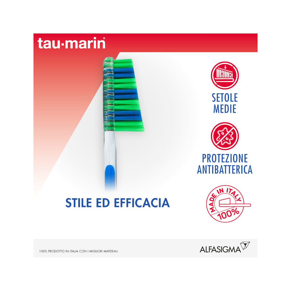 Tau-Marin Scalare 33 Testina Lunga spazzolino setole medie 1 pezzo colori assortiti-2