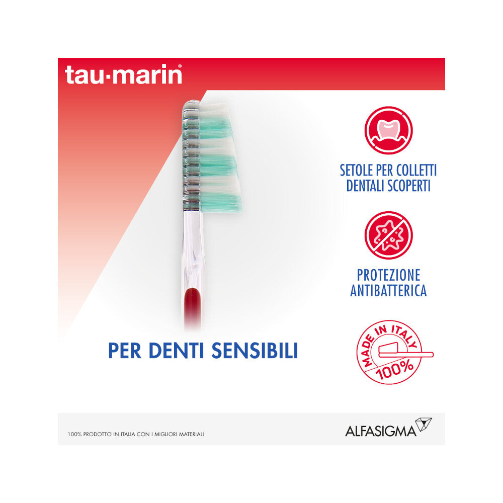 Tau-Marin Sensitive Gengive spazzolino setole ultra morbide per gengive sensibili 1 pezzo colori ass-2