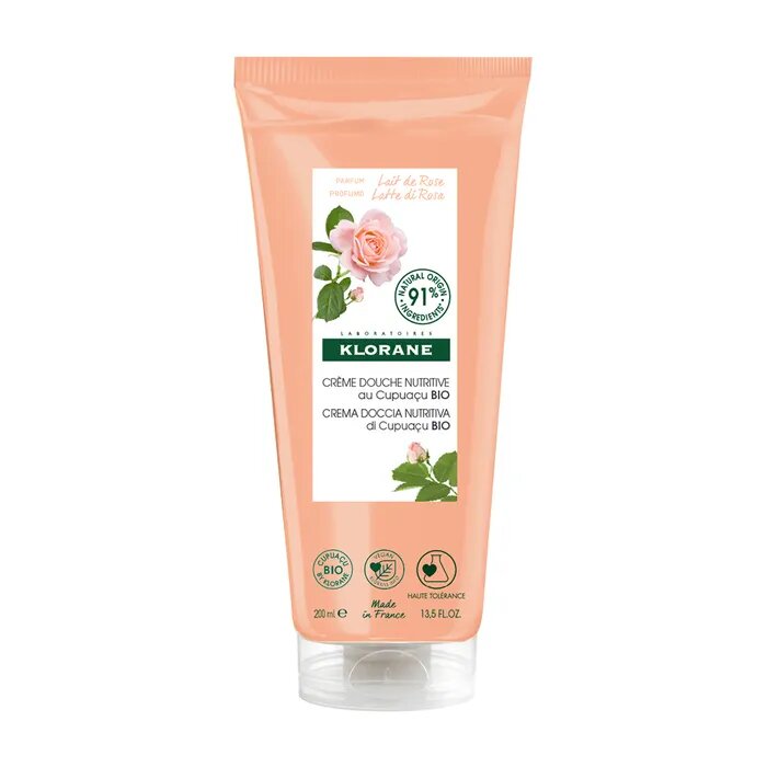 Klorane Crema doccia nutritiva al burro di Cupuacu BIO Profumazione LATTE DI ROSA 200ml-6