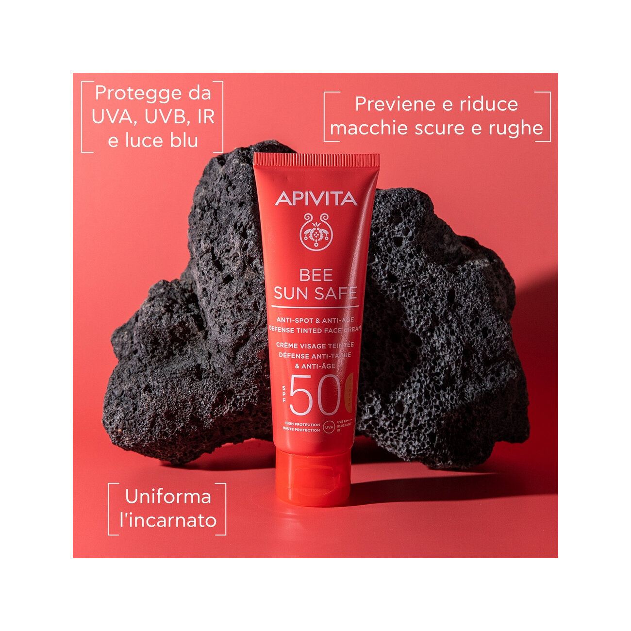 Apivita Bee Sun Safe crema viso colorata SPF50 anti-macchia & anti-age 50ml-2
