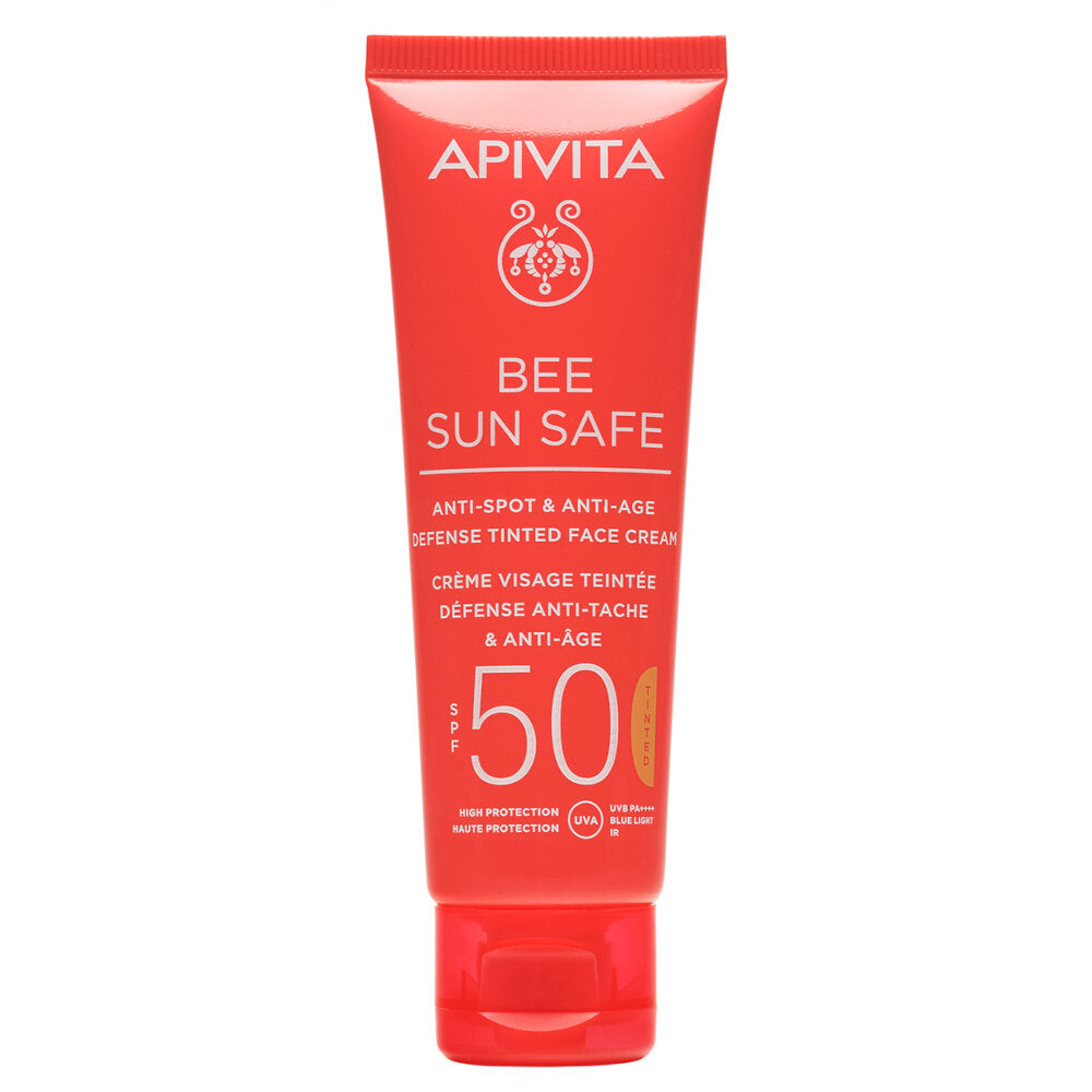 Apivita Bee Sun Safe crema viso colorata SPF50 anti-macchia & anti-age 50ml-1