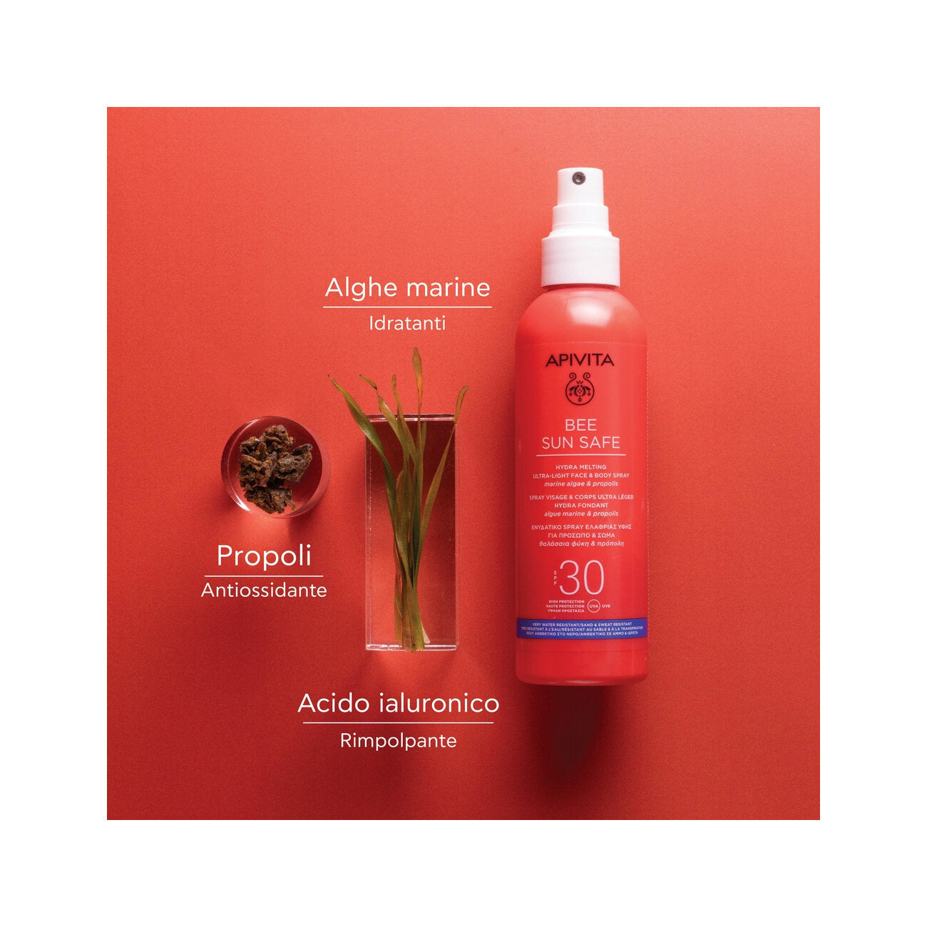 Apivita Bee Sun Safe Spray Hydra Melting Viso e Corpo Ultra-Leggero SPF30 200ml-3