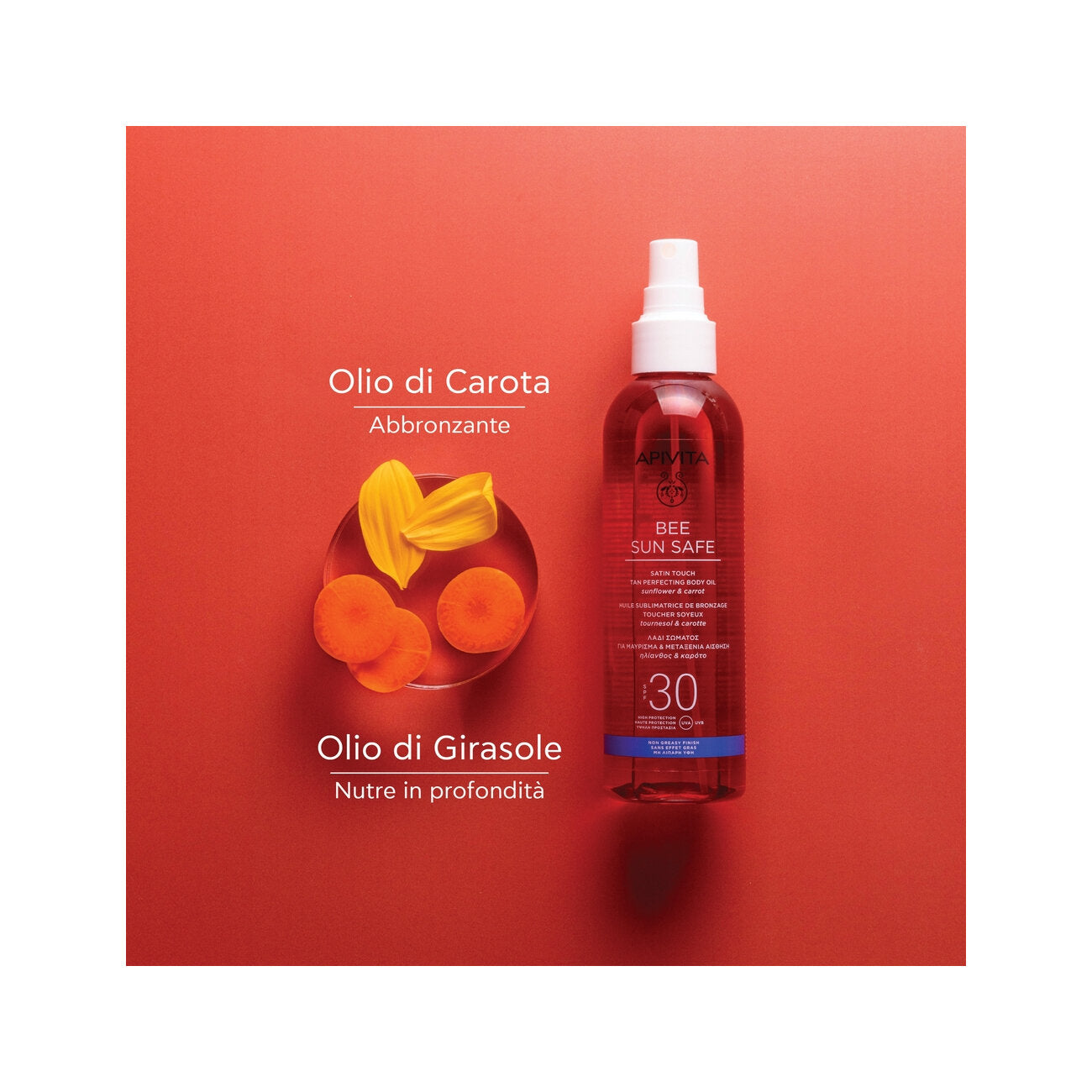 Apivita Bee Sun Safe Olio Corpo Abbronzante SPF30 200ml-3