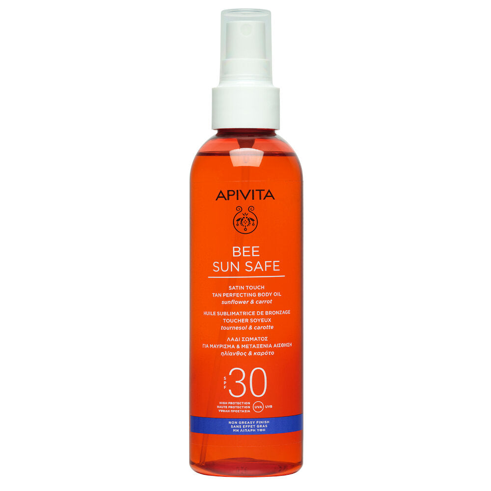 Apivita Bee Sun Safe Olio Corpo Abbronzante SPF30 200ml-1