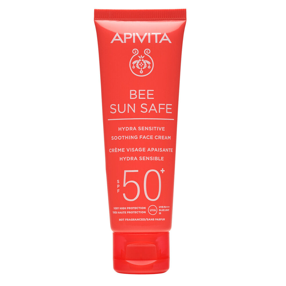 Apivita Bee Sun Safe Crema Viso Lenitiva Hydra Sensitive Pelli Sensibili SPF50+ 50ml-1