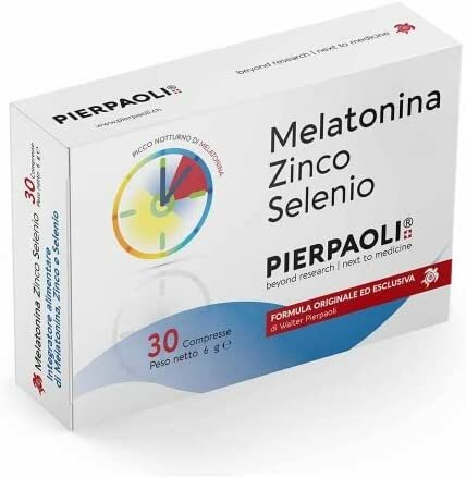 Pierpaoli Melatonina Zinco e Selenio Formula Originale per il benessere del sonno 30 compresse-2