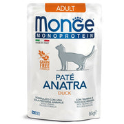 Monge Monoprotein Paté Anatra Cibo Umido Per Gatti Adulti 85g-1