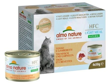 Almo Nature Natural Light Meal Cibo Umido Tonno E Gamberetti Per Gatti Adulti 4x50g-2