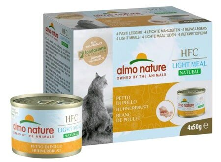 Almo Nature Natural Light Meal Cibo Umido Petto Di Pollo Per Gatti Adulti 4x50g-2
