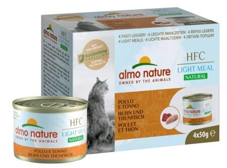Almo Nature Natural Light Meal Cibo Umido Pollo E Tonno Per Gatti Adulti 4x50g-2