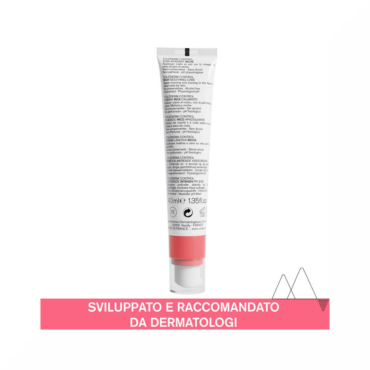 Uriage Toléderm Control Crema Lenitiva Ricca 40ml-2