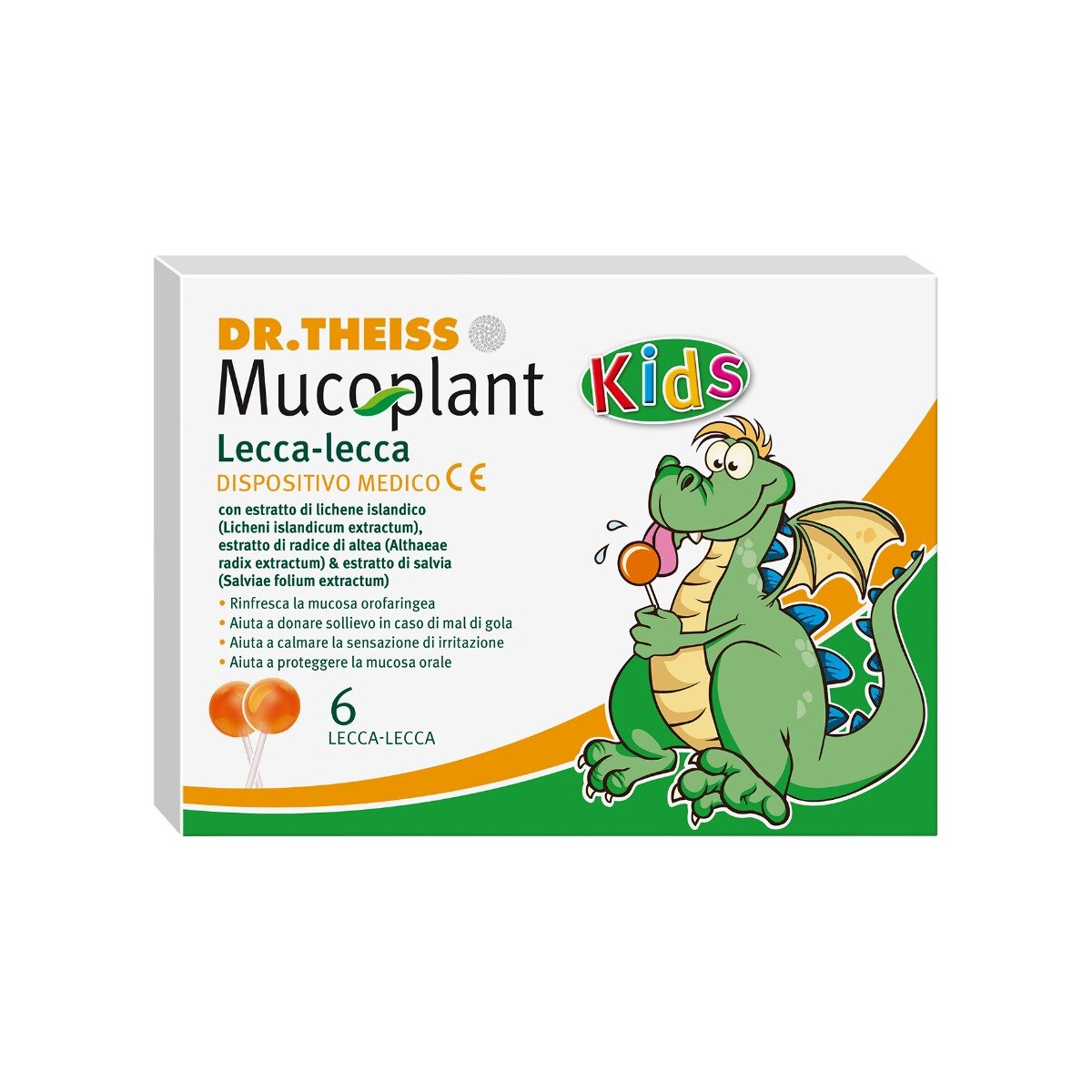 Dr. Theiss Mucoplant Kids Lecca Lecca allevia il mal di gola 6 pezzi-4
