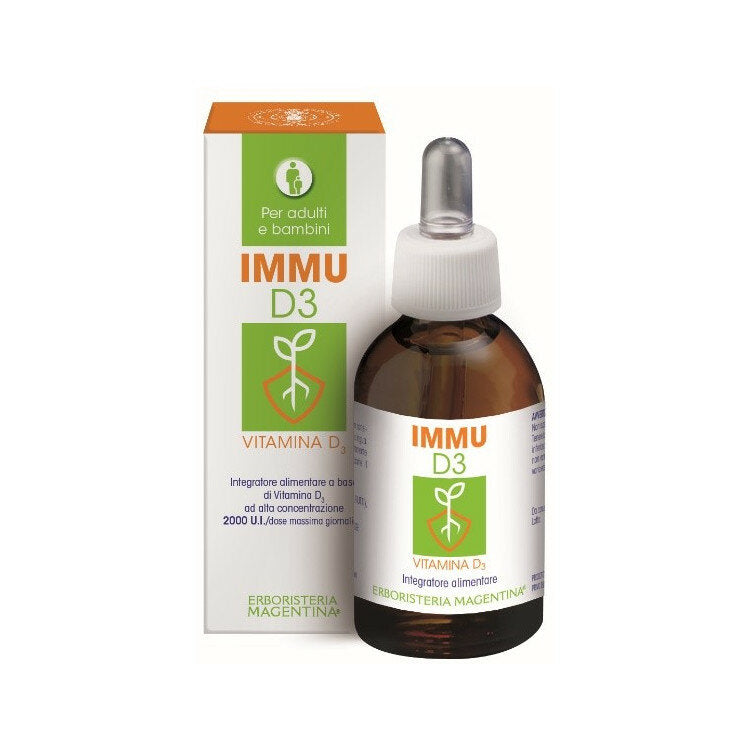 Erboristeria Magentina Immu D3 Integratore a base di Vitamina D3 formato da 25ml-2