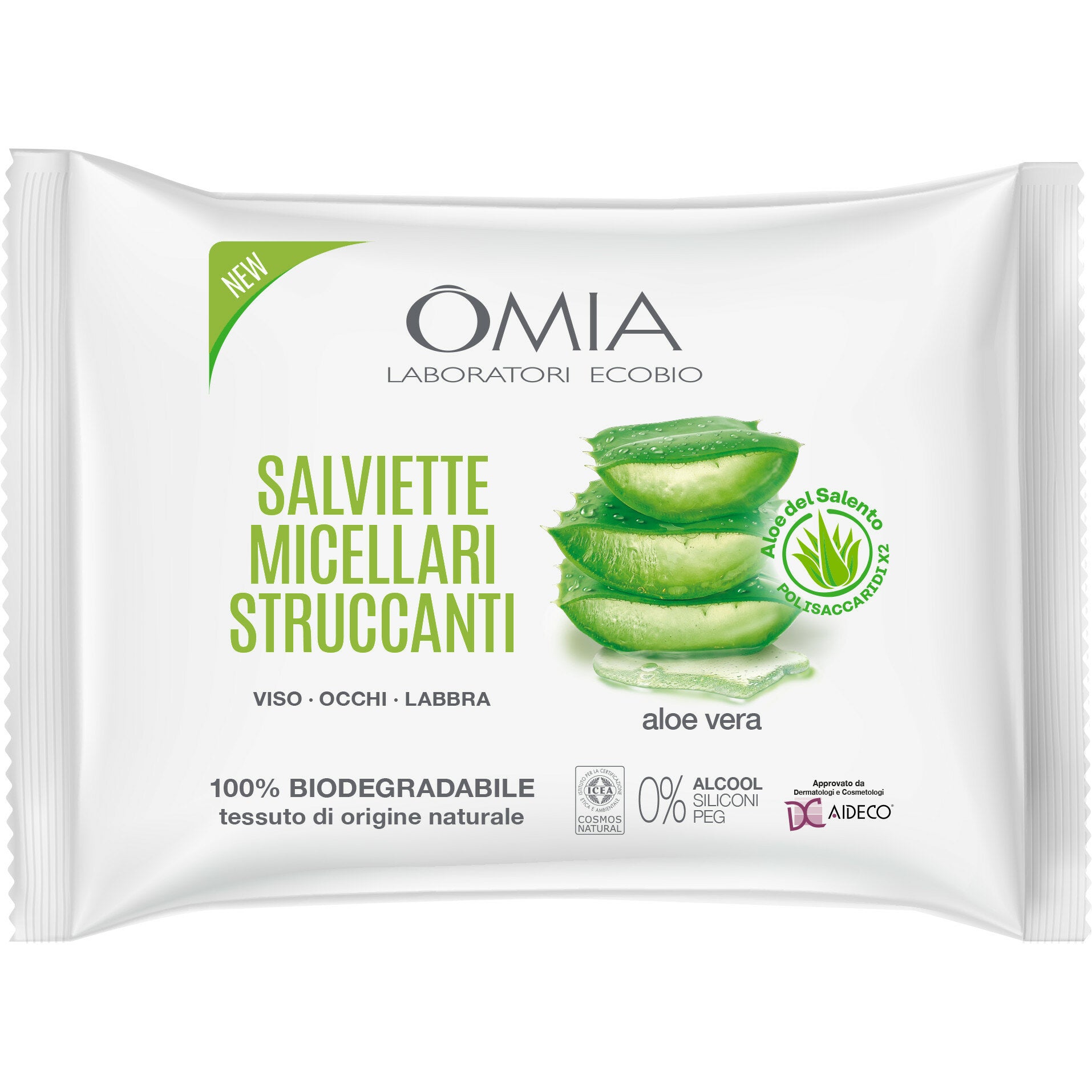 Omia Skincare Salviette Struccanti Aloe Salento 20 Pezzi-2