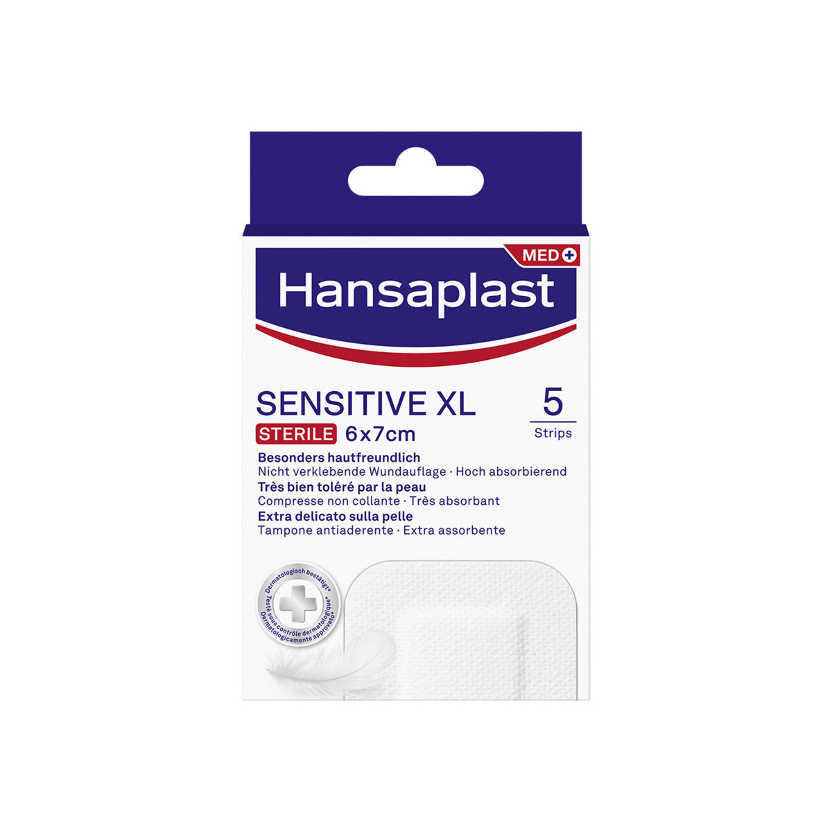 Hansaplast Cerotti Sensitive XL Medicazione Per Ferite Medio Grandi 6x7cm 5 Pezzi-1