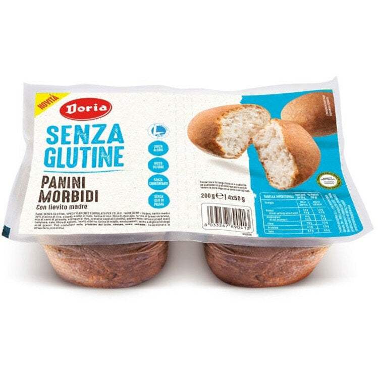 Doria Senza Glutine Panini Morbidi con lievito madre 4x50g-2