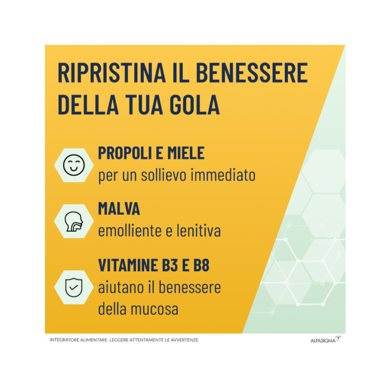 Neoborocillina Propolmiele+ Miele e Limone per il benessere della gola 16 Pastiglie-4