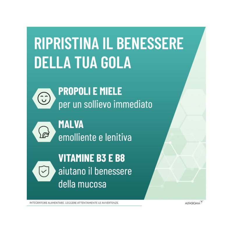 NeoBorocillina Propolmiele+ per il benessere della gola 16 pastiglie gusto miele ed eucalipto-3