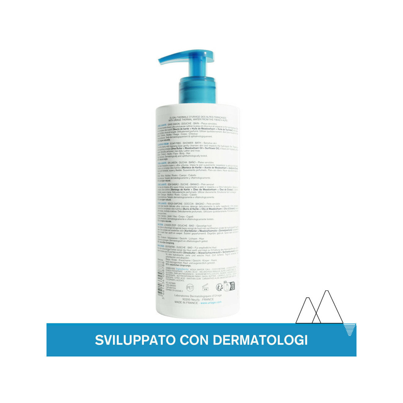 Uriage Creme Lavante pelle viso corpo e capelli 500ml-2