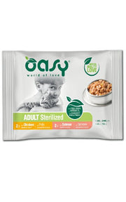 Oasy Bocconcini In Salsa Per Gatti Adulti Multipack Sterilized Selection 4x85g-1