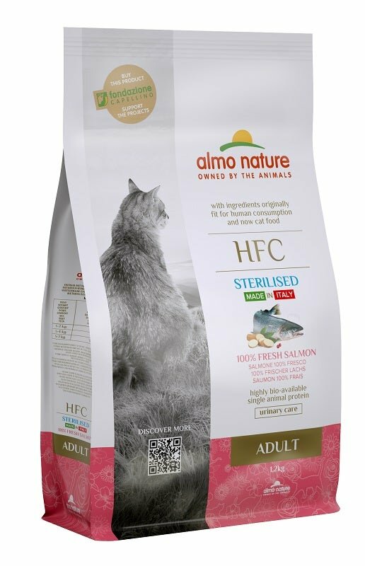Almo Nature HFC Cibo Secco Salmone Per Gatti Adulti Sterilizzati Sacco 1,2kg-2