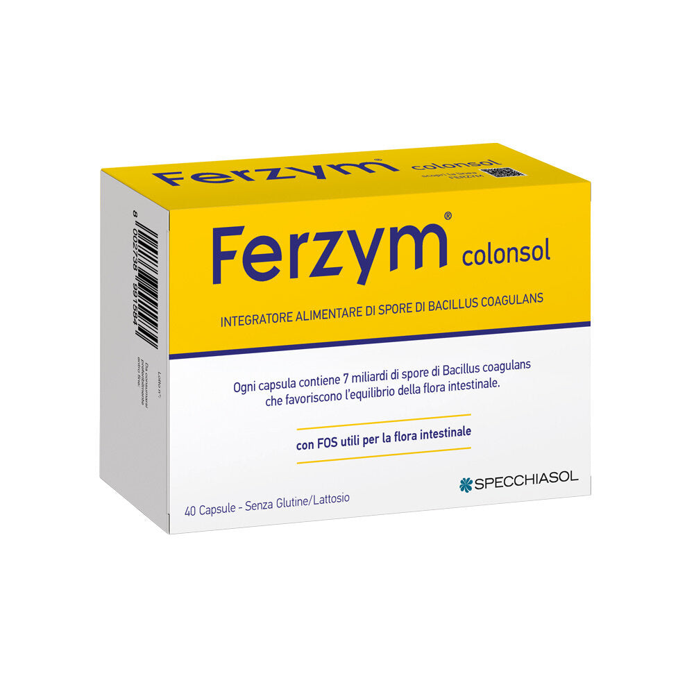 Specchiasol Ferzym Colonsol per l'equilibrio della flora intestinale 40 capsule-2