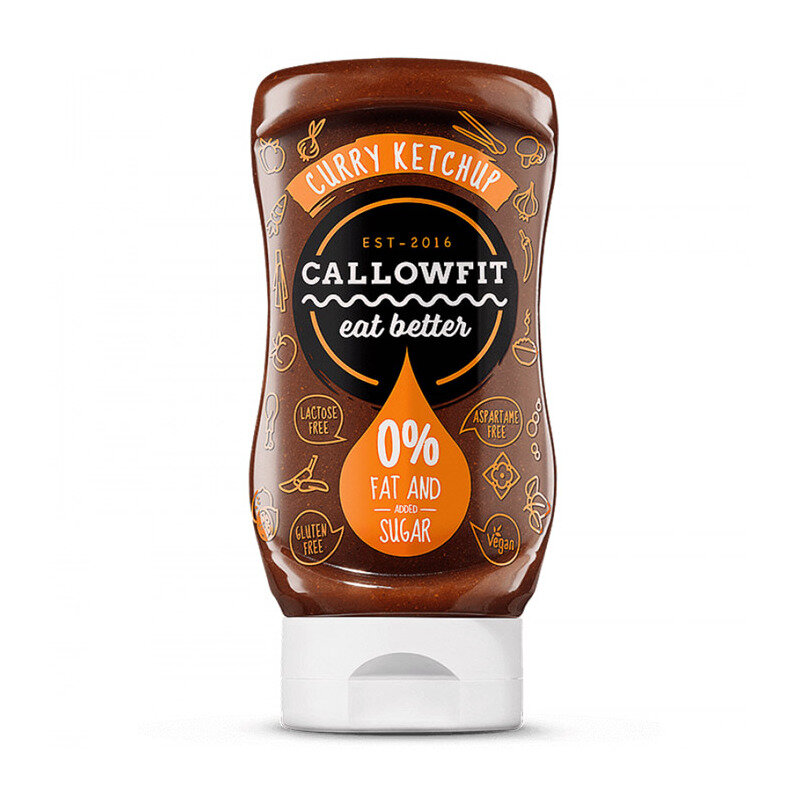 Callowfit Salsa Zero Zuccheri Curry Ketchup 300ml-1