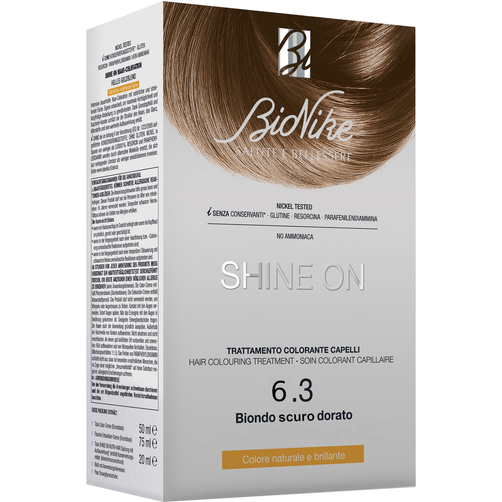 Bionike Shine One Trattamento Colorante Capelli 6.3 Biondo Scuro Dorato-2
